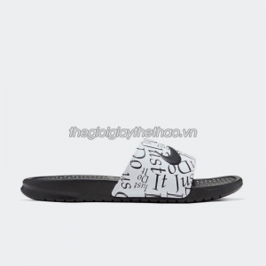 Dép Nike Benassi  Just Do It  Print Black White 631261-032