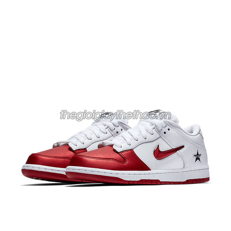 Giày Nike SB Dunk Low Supreme Jewel Swoosh Red CK3480 600 3