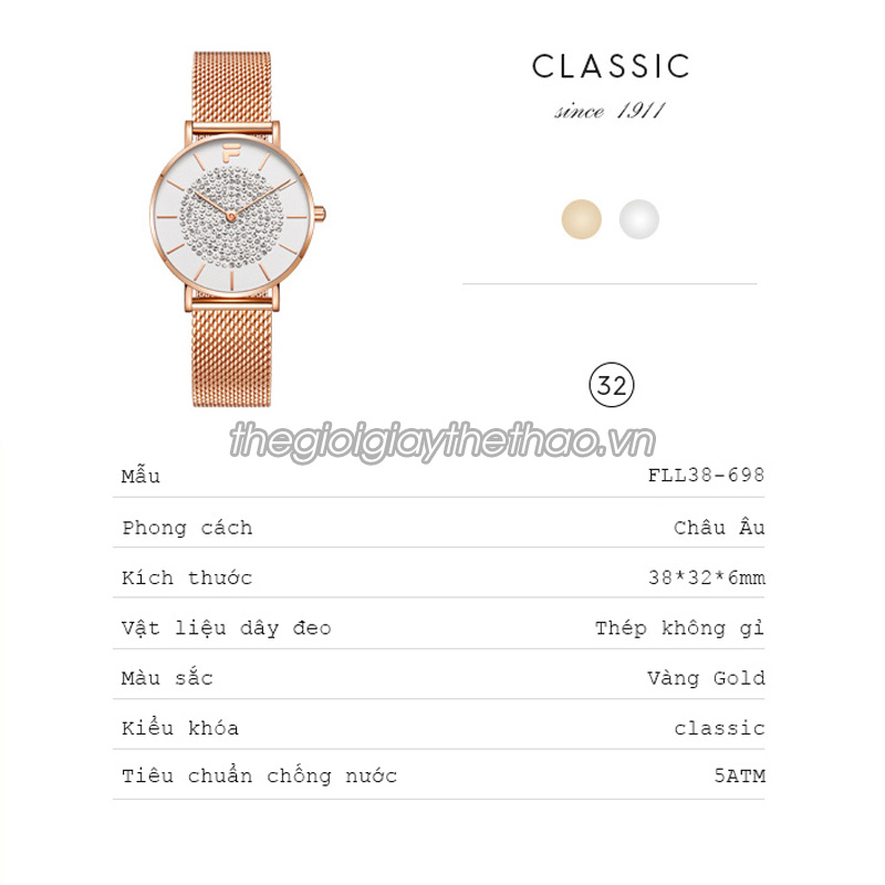 Đồng hồ nữ Fila Classic 698 7