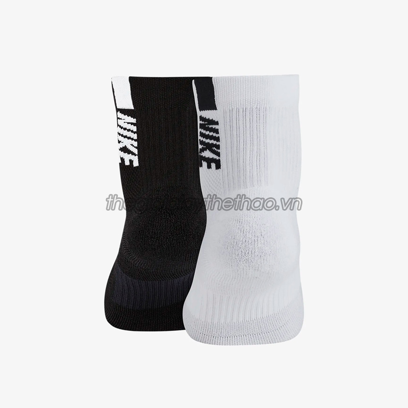 Tất cao cổ Nike Multiplier Ankle Socks SX7556 906 (2 đôi-2 màu đen và trắng)  3