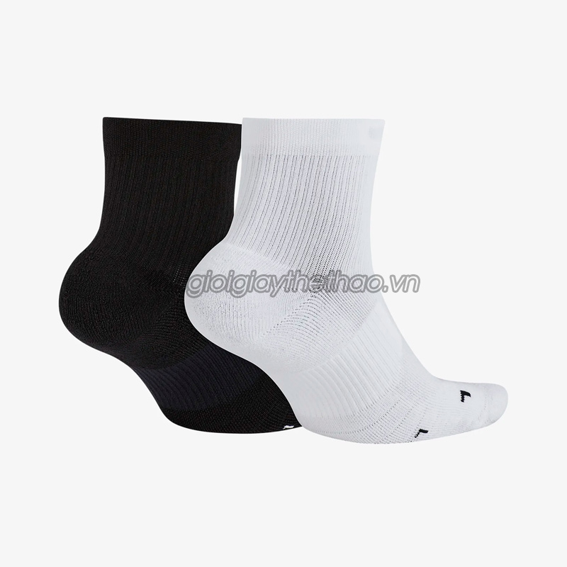 Tất cao cổ Nike Multiplier Ankle Socks SX7556 906 (2 đôi-2 màu đen và trắng)  4