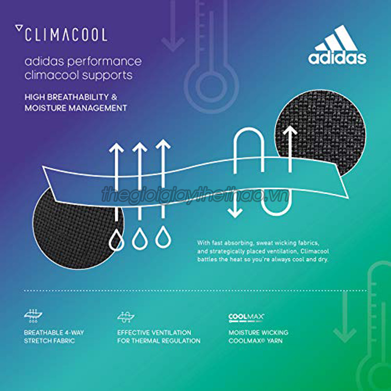 Hỗ trợ đầu gối adidas Performance Climacool, Black, Medium - ADSU 13322 6