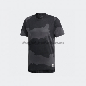 Áo Adidas FreeLift Tech Camouflage Graphic T-Shirt Grey Six / Black